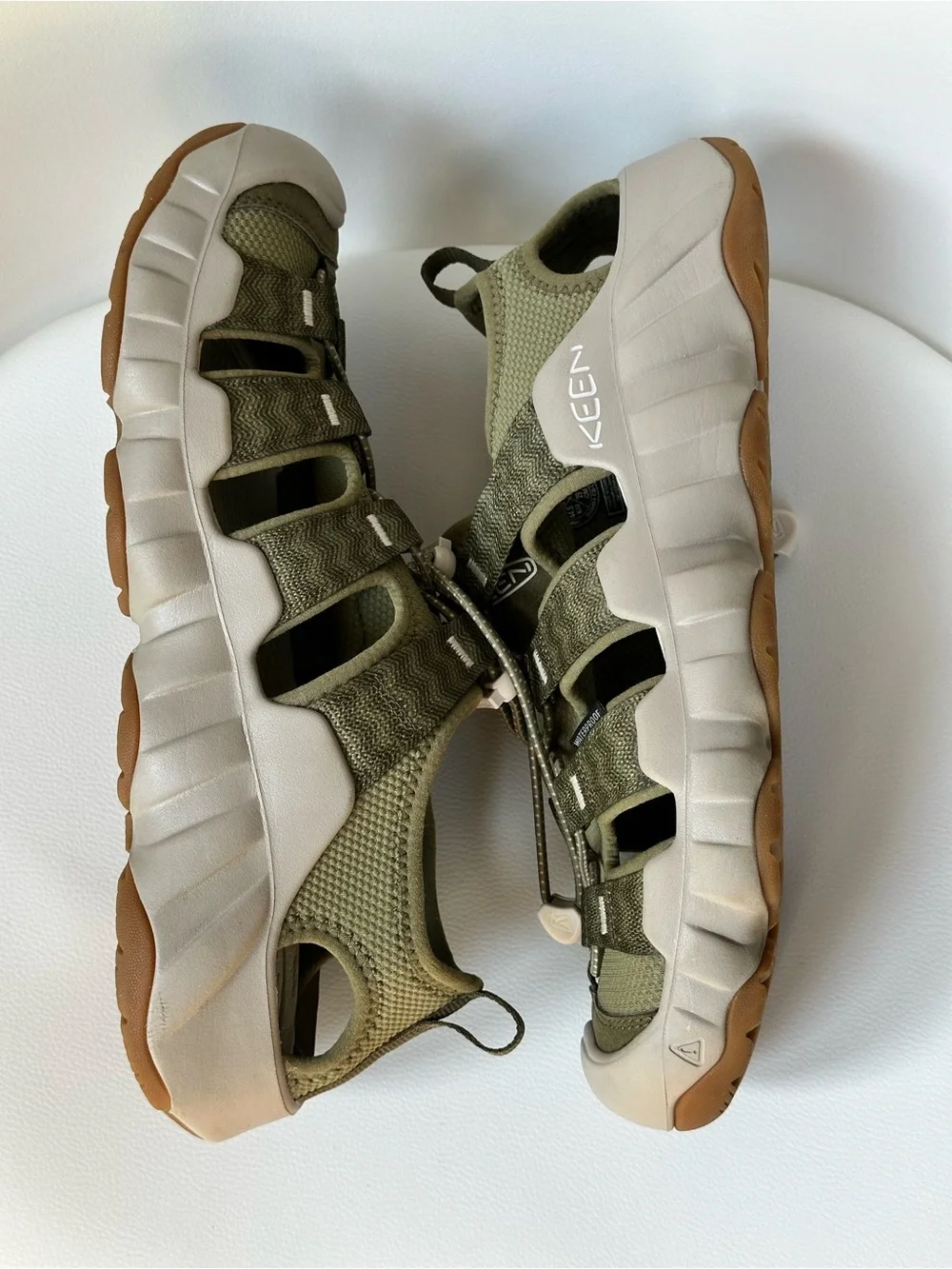 KEEN Hyperport H2 Sport Water Closed Toe Sandals Green Olive Taupe Men's Size 11